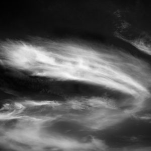 A swirling cloud in inverted s-shape